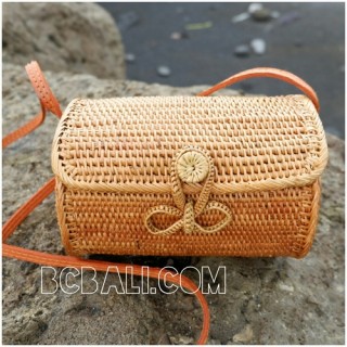 cylinder bag ata grass handwoven balinese handmade design